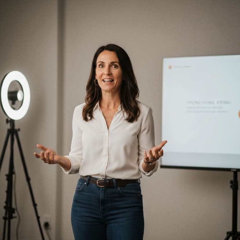 Dating coach presenting an engaging workshop